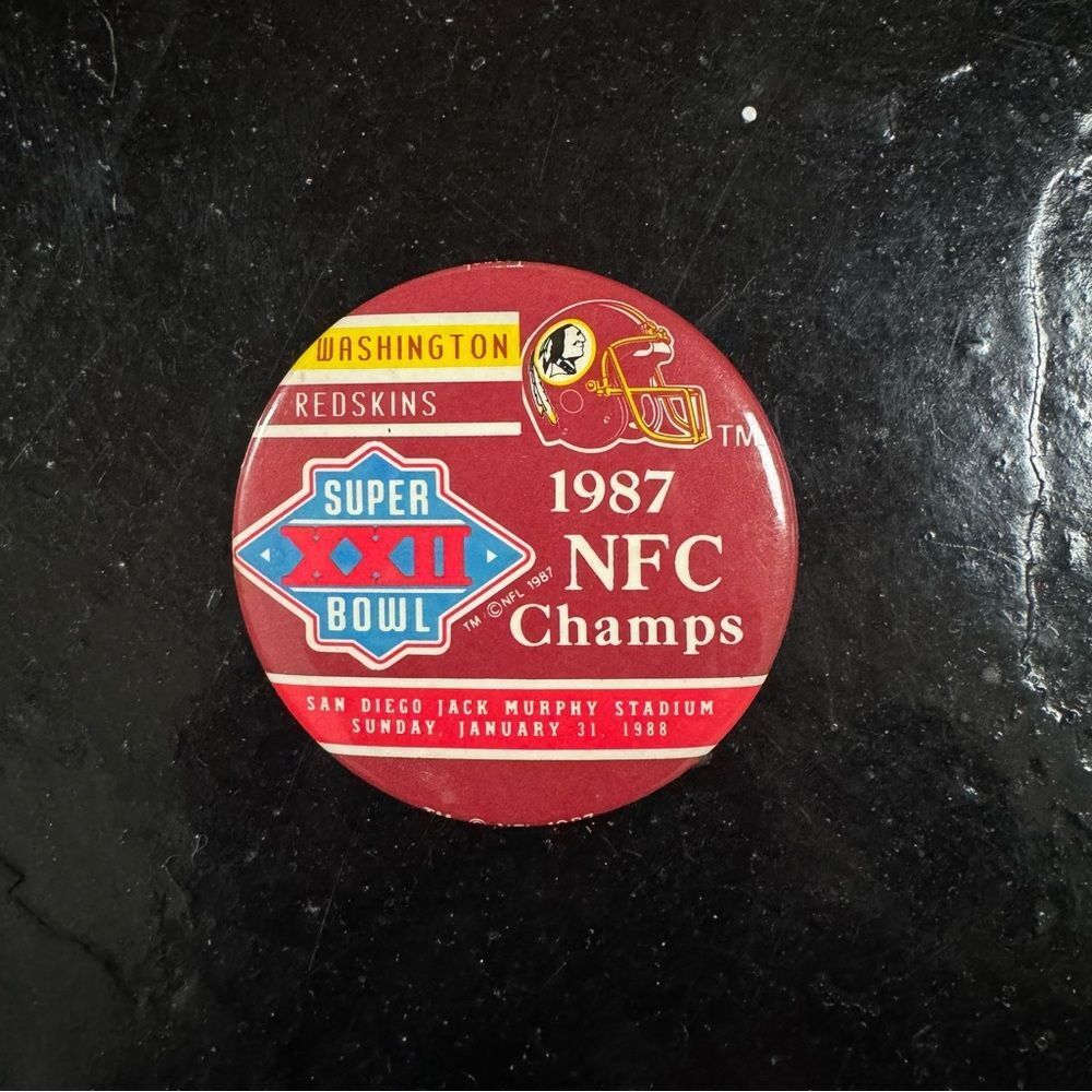 1987 NFC Champions Redskins pins